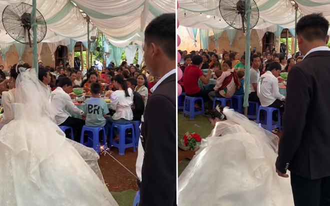 Cô dâu ngã sấp mặt giữa lễ đường, hành động của chú rể khiến netizen đòi đàng gái 'quay xe vội' Ảnh 2