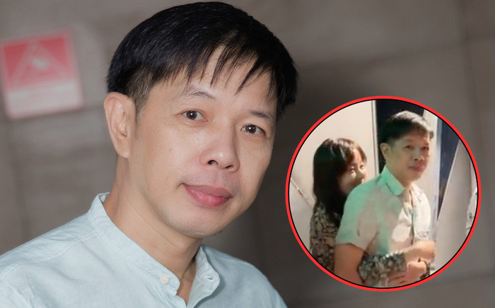 Bà xã Thái Hòa ôm chặt chồng tại rạp chiếu phim, để lộ nhan sắc gây sốc ở độ tuổi U40 Ảnh 2