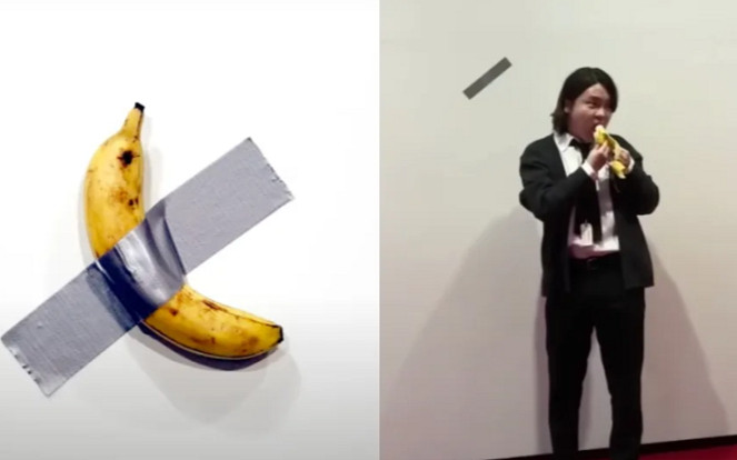 Cậu sinh viên hồn nhiên ăn quả chuối trong tác phẩm nghệ thuật trị giá 120.000 USD, ngỡ ngàng trước lý do Ảnh 2
