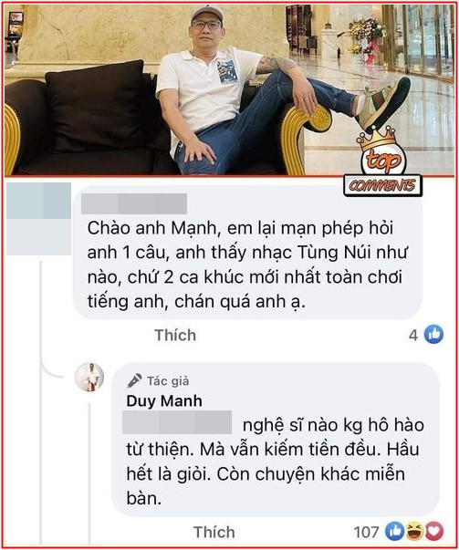  Xôn xao phát ngôn của Duy Mạnh về Sơn Tùng: Nghe đậm mùi 'cà khịa' thế này? Ảnh 1