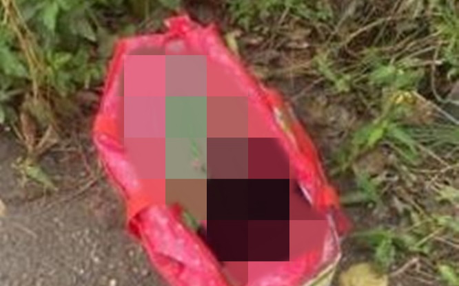 Túi giấy màu đỏ đặt ở ngã ba đường liên thôn, người dân ngỡ ngàng khi tiến lại gần kiểm tra Ảnh 2