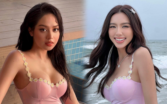 Thanh Thủy 'chạm trán' đồ bơi với Thùy Tiên: 'Chánh cung' có vượt mặt được hoa hậu quốc dân? Ảnh 2