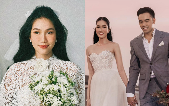 Á hậu Phương Anh 'khui' ảnh cưới, visual nàng dâu mới ra sao? Ảnh 2