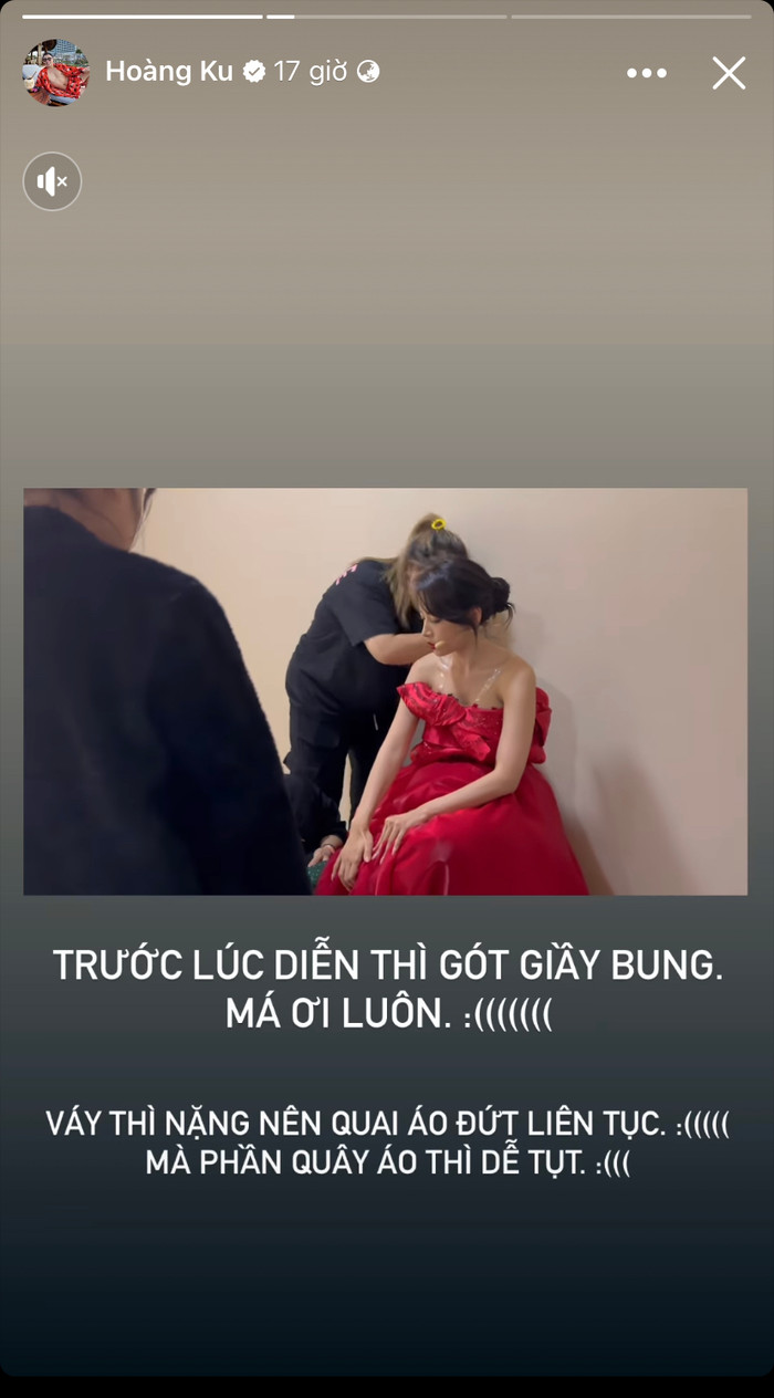  Chi Pu khó thở, rướm máu vì mặc váy bó đầy gọng sắt sau gần 20 tiếng đồng hồ Ảnh 3