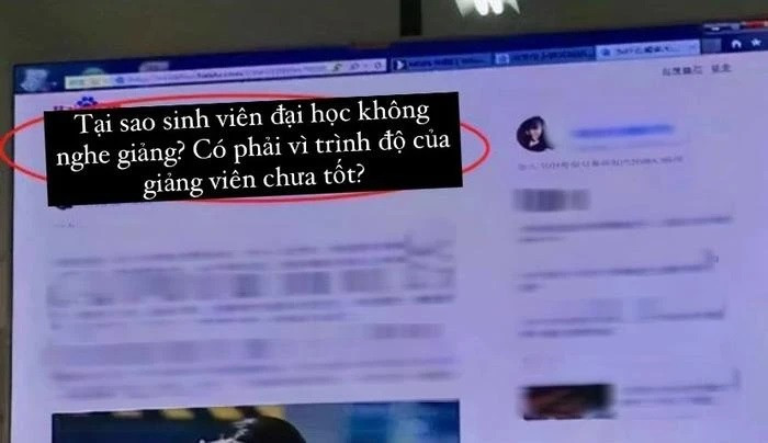  Quên tắt máy chiếu, thầy giáo xấu hổ khi bị học trò 'bắt quả tang' đang nhắn nội dung này trên điện thoại Ảnh 2