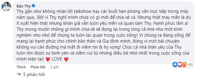 Bảo Thy hé lộ lí do ở ẩn trong nhiều năm qua Ảnh 3