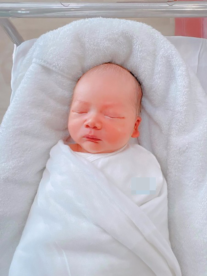 Hình ảnh nhóc tỳ được nữ diễn viên VTV chia sẻ. 