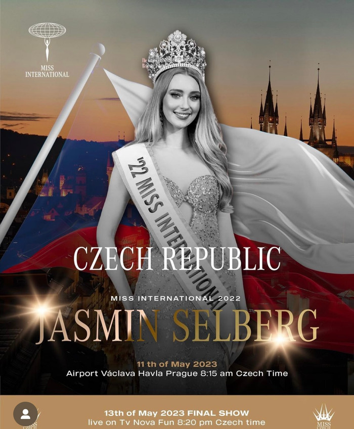 Poster ảnh đen trắng của Miss International từ BTC Miss Czech Republic gây ra không ít tranh cãi từ fan sắc đẹp 