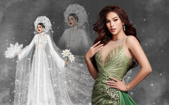 Cô gái Việt Kiều mang áo dài họa tiết hoa sen đi thi quốc tế: 'Tôi sẽ không làm Mai Ngô thất vọng' Ảnh 2