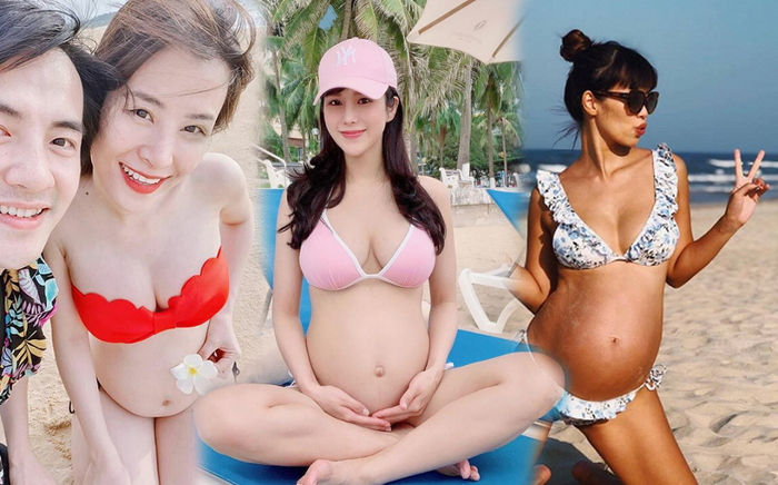 Team bầu bí Vbiz: Đông Nhi bụng tròn xoe vẫn chẳng ngại diện bikini nhưng trùm cuối còn khủng hơn Ảnh 2