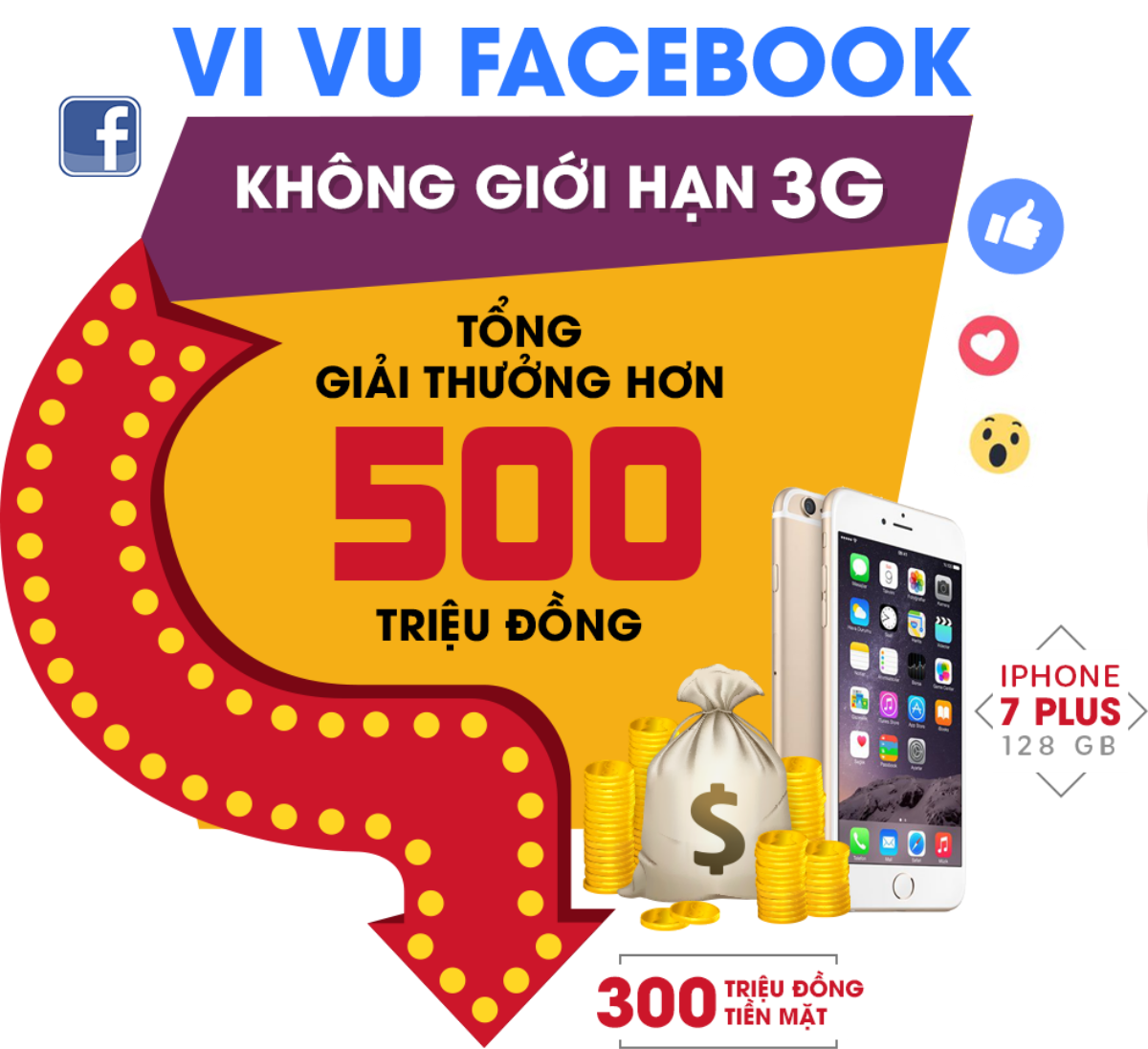 Facebook thả ga nhận quà 300 triệu và iPhone7 Plus sành điệu Ảnh 1