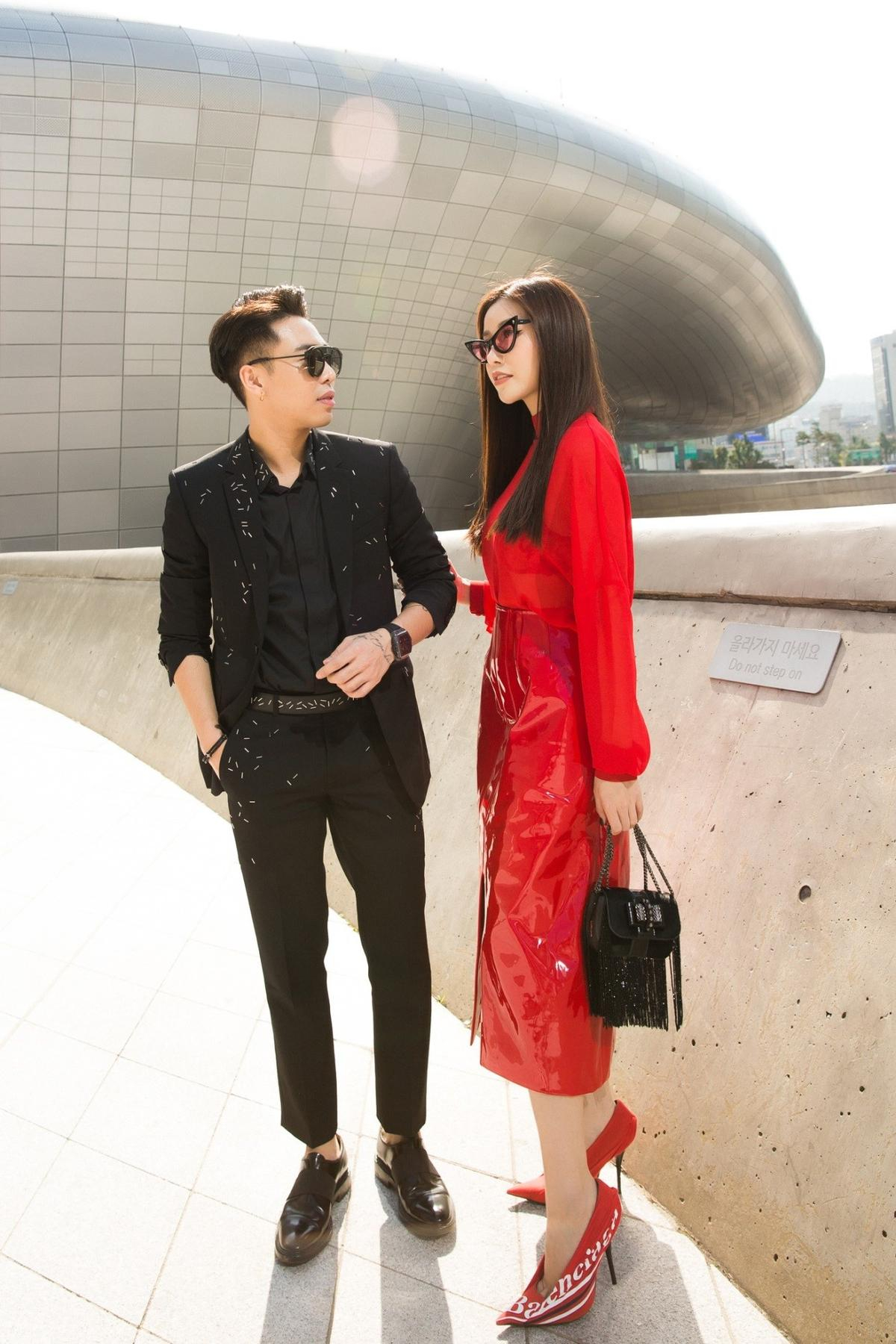 Hoa hậu Lam Cúc nổi bật sắc đỏ trong ngày đầu Seoul Fashion Week Ảnh 9