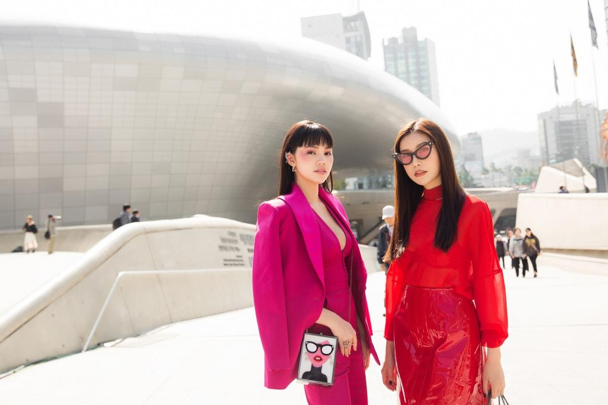 Hoa hậu Lam Cúc nổi bật sắc đỏ trong ngày đầu Seoul Fashion Week Ảnh 10