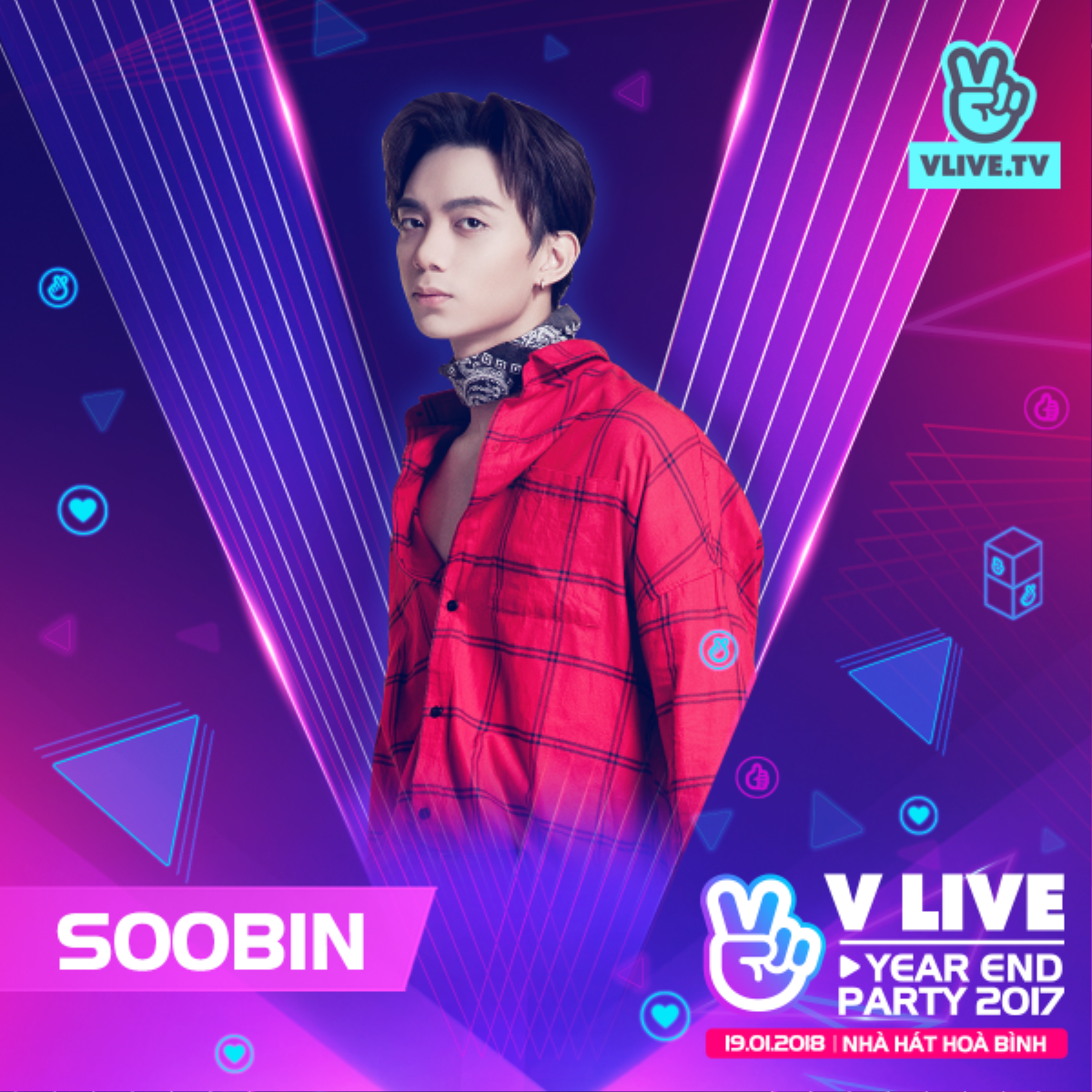 Soobin tạm dẫn trước Noo, Vũ Cát Tường 'áp đảo' Đông Nhi tại V Live Awards 2017 Ảnh 1