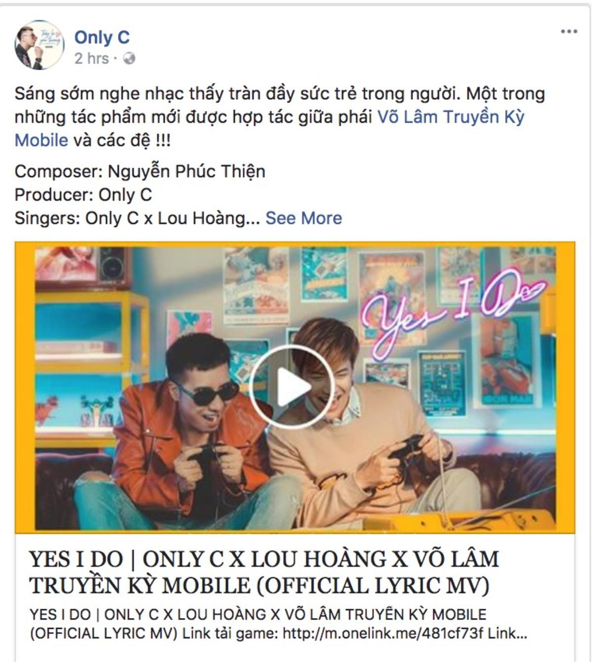 Only C - Lou Hoàng tung hit mới, chiêu đãi fan bằng MV Lyrics cực đáng yêu Ảnh 1