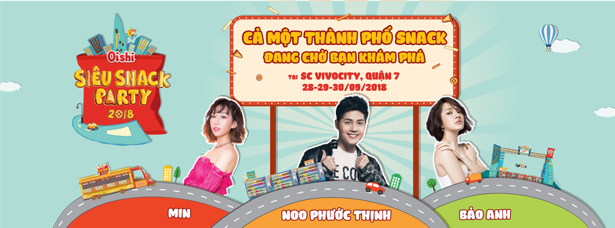 Bạn đừng quên có hẹn với Noo Phước Thịnh, Bảo Anh… tại Oishi Siêu Snack Party 2018 vào cuối tuần này nhé! Ảnh 1