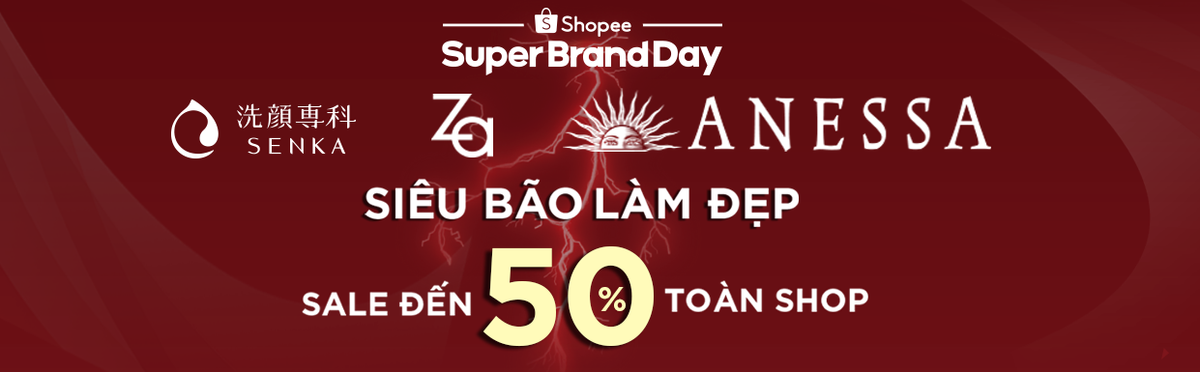 Sale đến 50% sản phẩm từ các thương hiệu của Shiseido C&PC như Senka, Za và Anessa trên Shopee Ảnh 1