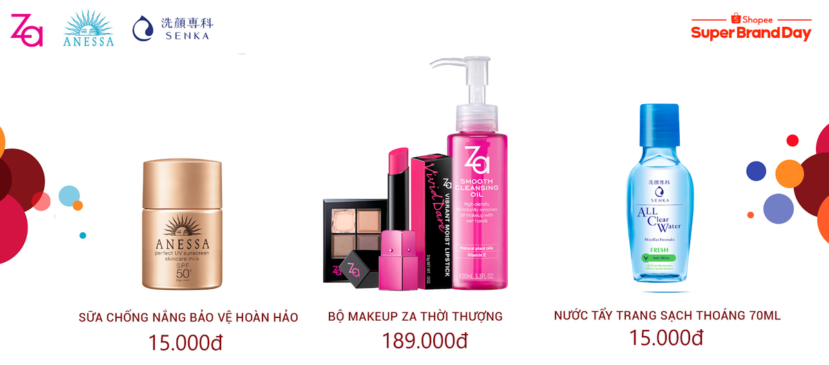 Sale đến 50% sản phẩm từ các thương hiệu của Shiseido C&PC như Senka, Za và Anessa trên Shopee Ảnh 2