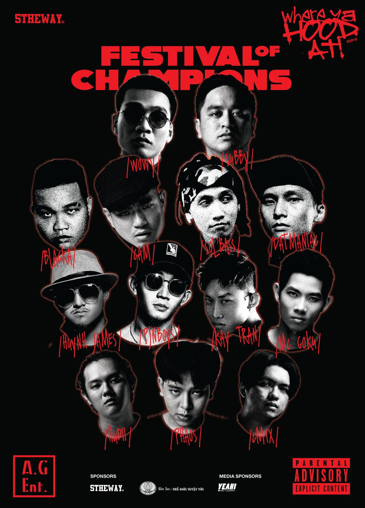 Where Ya Hood At Championship - Sự kiện tại Đầm Sen Park quận 11 quy tụ các tên tuổi lớn của Hiphop miền Nam Ảnh 1