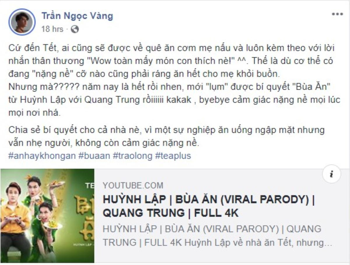 Vẫn đầu bảng và chưa có dấu hiệu hạ nhiệt, 'ăn hay không ăn' đang là từ khóa hot dịp Tết 2019 Ảnh 3