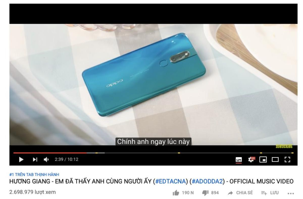 Smartphone OPPO với diện mạo khác biệt xuất hiện trong MV mới nhất của Hương Giang Ảnh 1