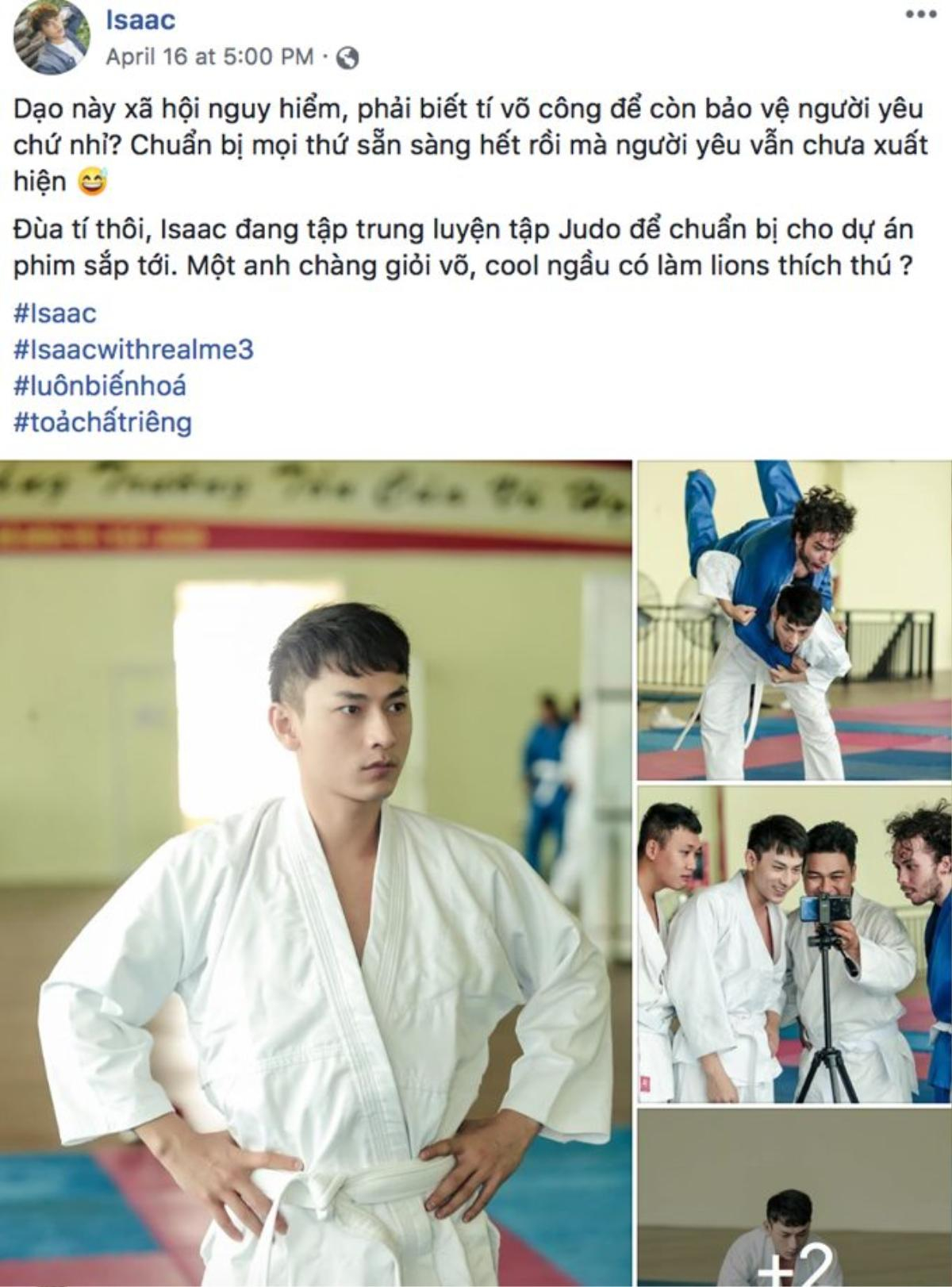 Isaac cật lực tập võ Judo cho vai diễn mới bên cạnh 'người bạn' Realme 3 Ảnh 2