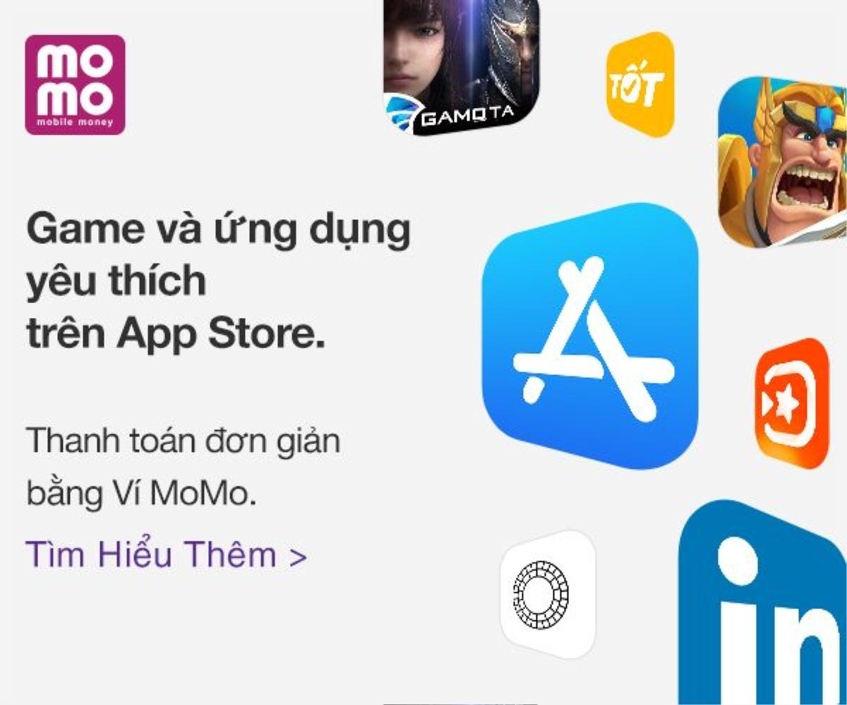 Ví Điện tử MoMo giờ đây có thể được dùng làm phương thức thanh toán cho App Store và các dịch vụ Apple khác tại Việt Nam Ảnh 1