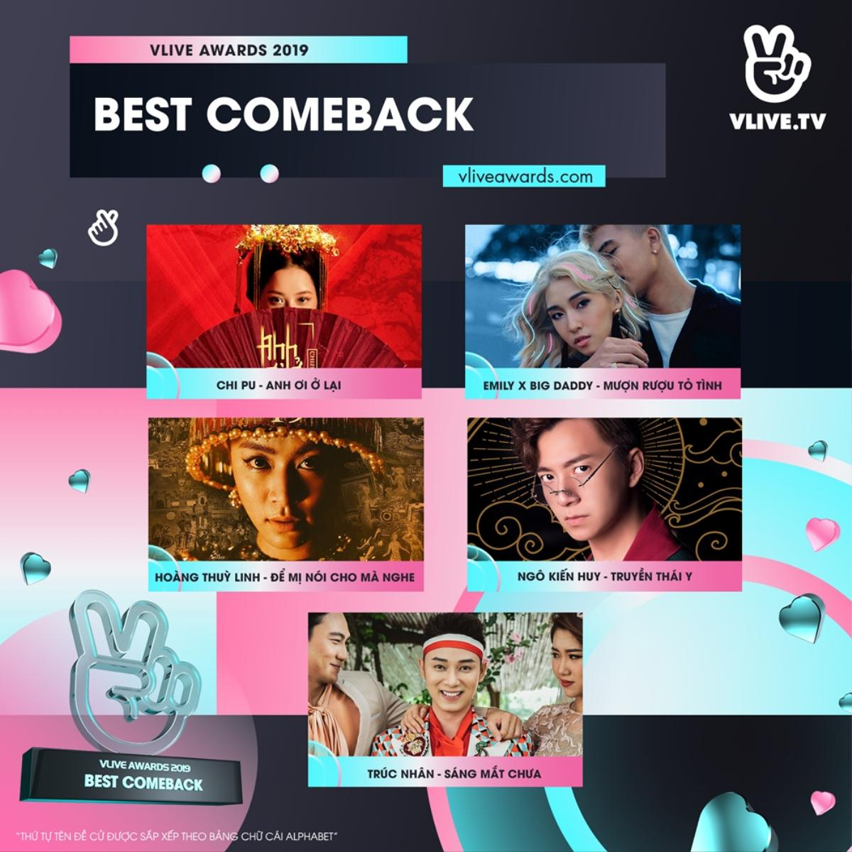 VLive Awards 2019: K-ICM và Jack, Hương Giang, Bích Phương,… xuất hiện tại các hạng mục quan trọng Ảnh 3