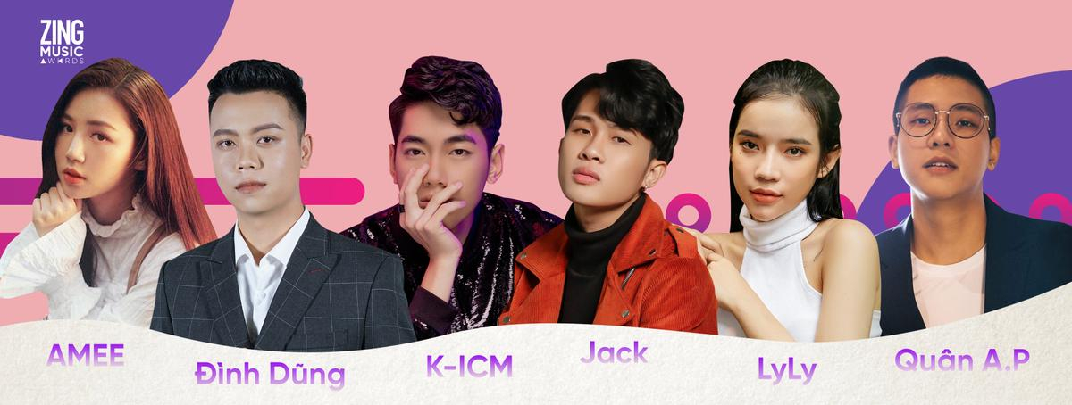 Đỉnh như K-ICM, Jack và AMEE: Đứng đầu đề cử tại top 5 Zing Music Awards 2019 Ảnh 1