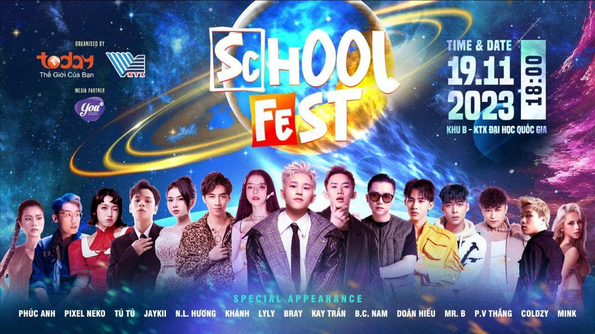 B Ray, Lyly, Kay Trần, Bùi Công Nam,.. cùng dàn nghệ sĩ hùng hậu đã sẵn sàng cho School Fest vào cuối tuần này Ảnh 1