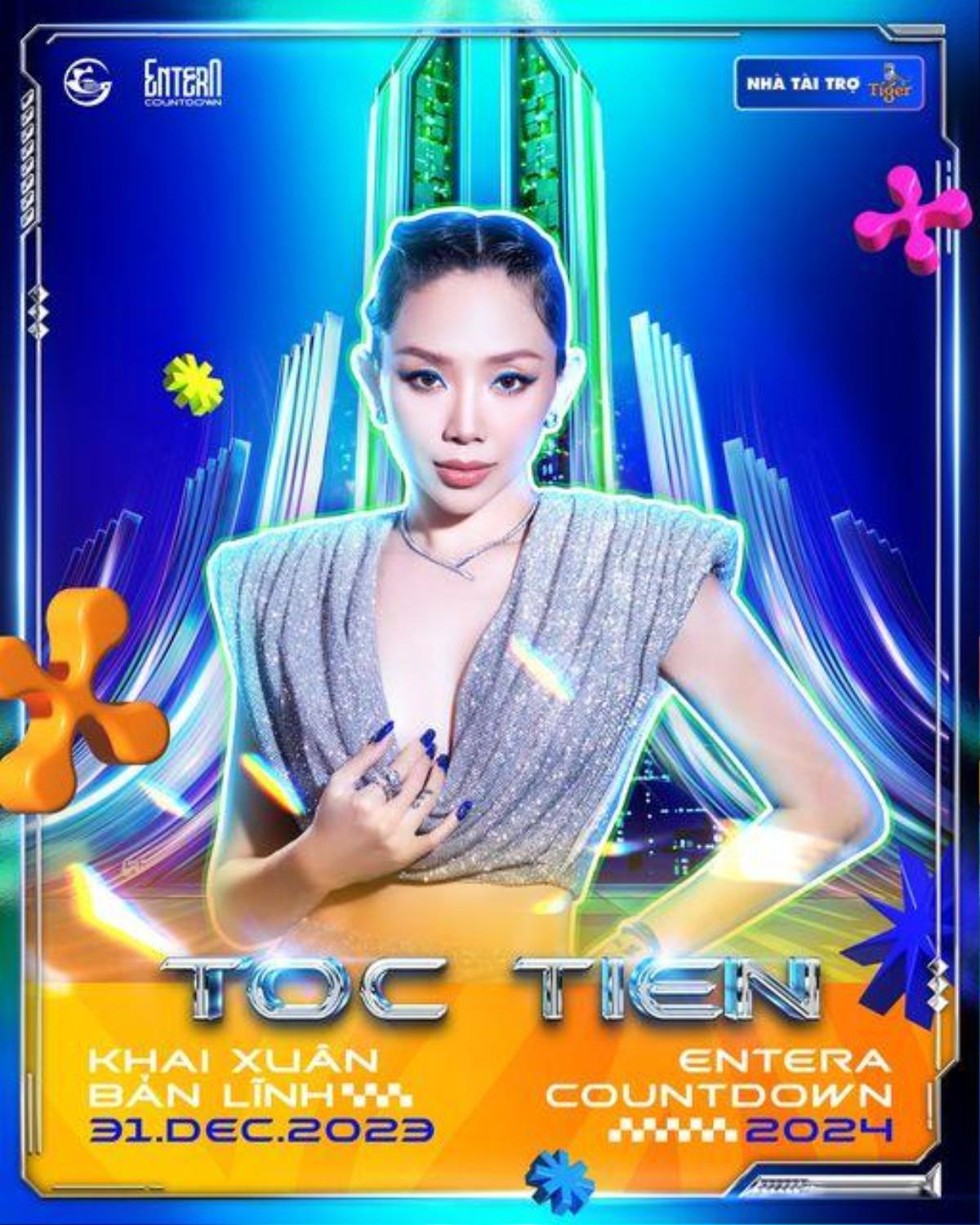 Chính thức: Tóc Tiên và dàn lineup khủng xác nhận đại náo đêm ENTERA COUNTDOWN 2024 Ảnh 1