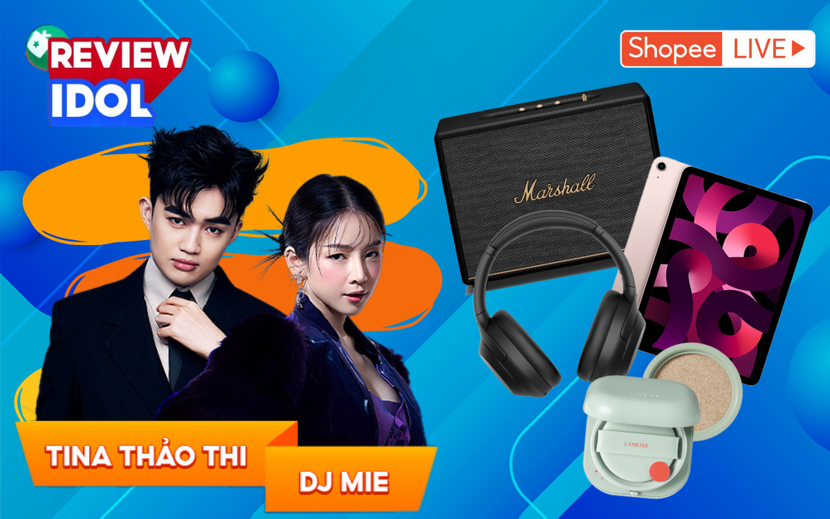 DJ Mie và Tina Thảo Thi đập hộp siêu deal nửa giá 'xịn đét' trên Shopee Live Ảnh 1