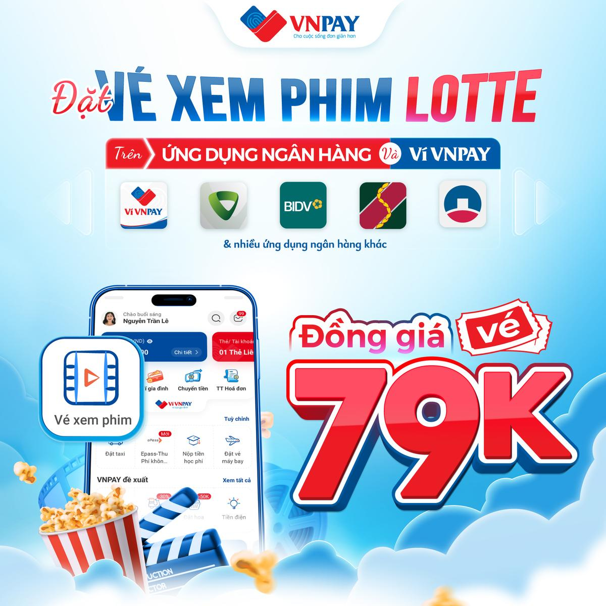 'Sốt xình xịch' vé xem phim đồng giá 79.000 đồng trên ứng dụng ngân hàng và ví VNPAY Ảnh 2