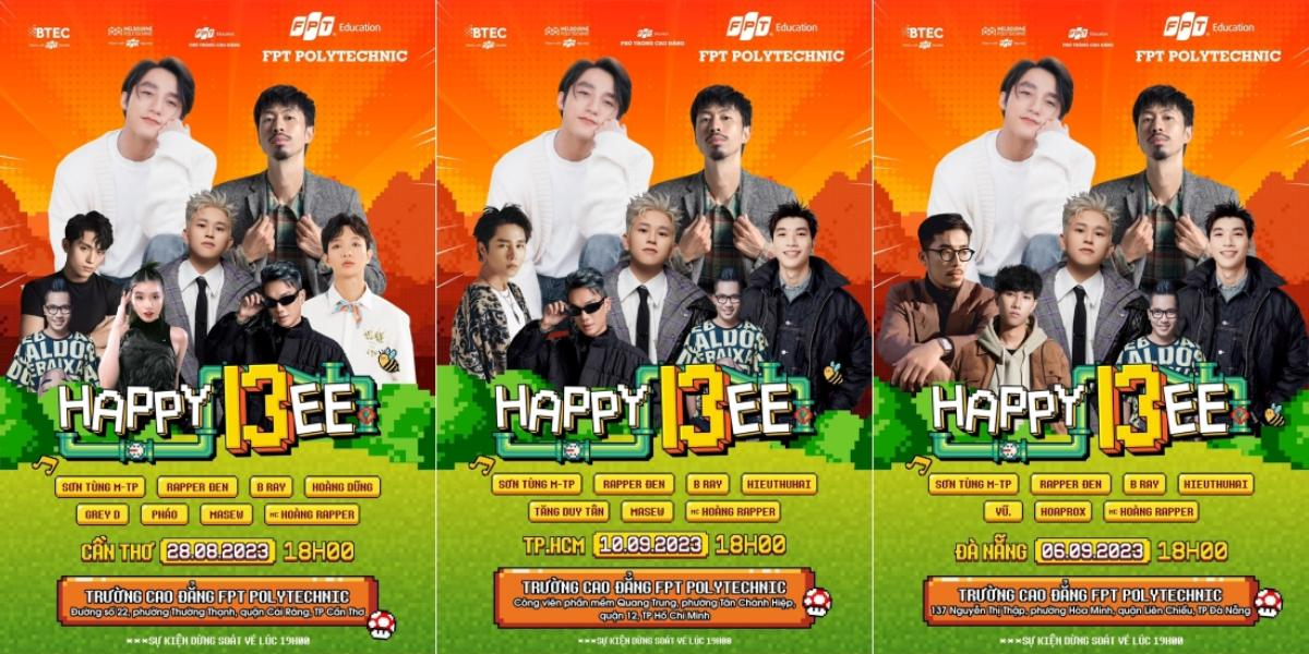 Sơn Tùng M-TP, rapper Đen, B Ray, HIEUTHUHAI, Vũ., Hoàng Dũng đổ bộ Happy Bee 13 Ảnh 1