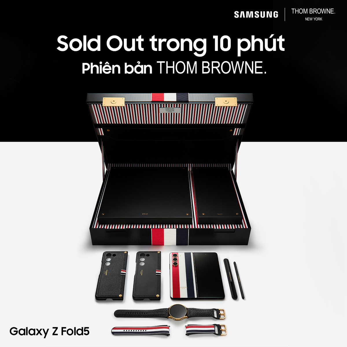 100 BST Galaxy Z Fold5 Thom Browne cháy hàng 'tích tắc' trong 10 phút mở bán Ảnh 1