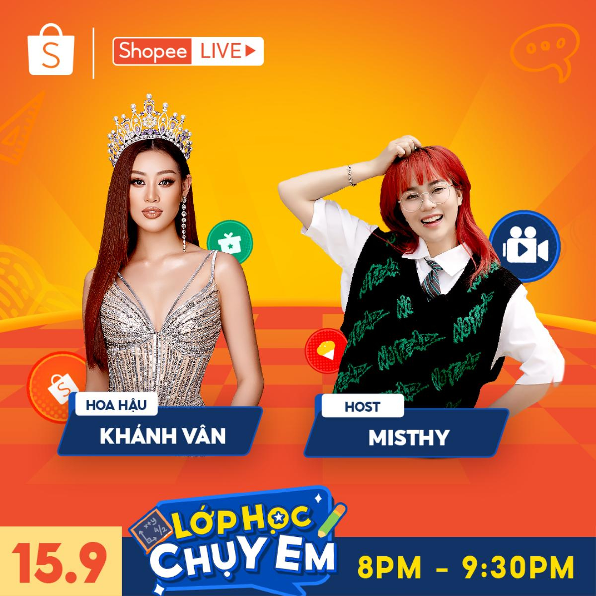 Lần đầu lên sóng Shopee Live của hot streamer và nàng hậu đa tài Ảnh 1