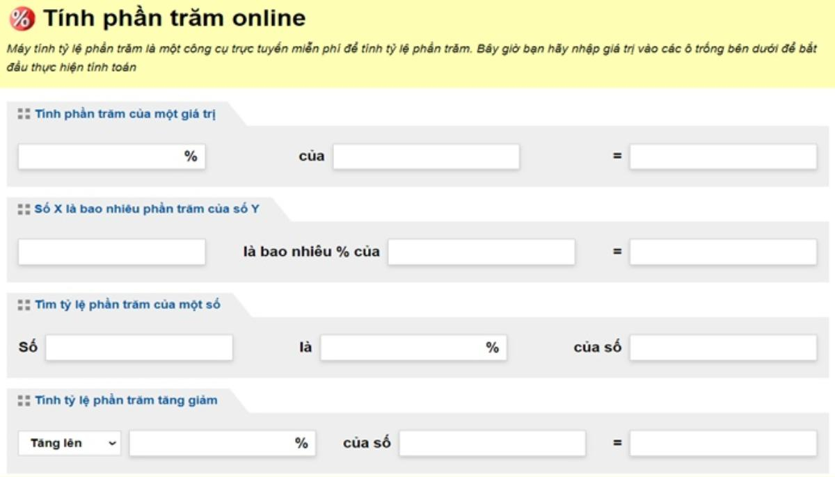 Tính Phần Trăm VN - Công cụ tính phần trăm siêu tiện lợi Ảnh 1