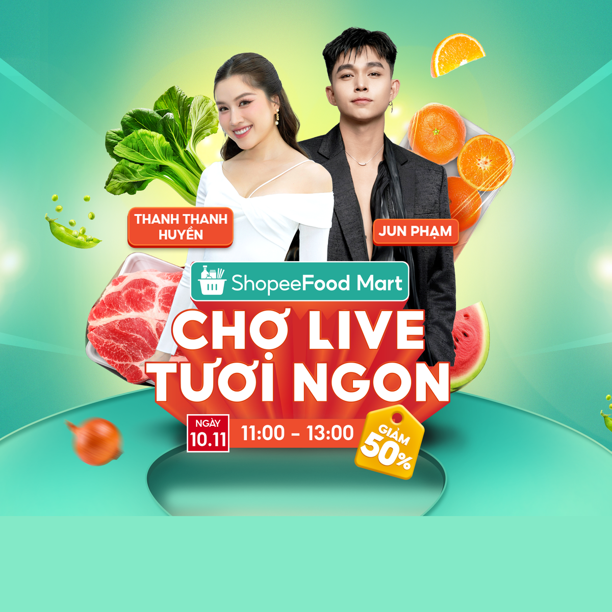 Hội yêu bếp ơi, chợ live ShopeeFood Mart giảm đậm ngày cuối tuần bạn đã biết chưa? Ảnh 1