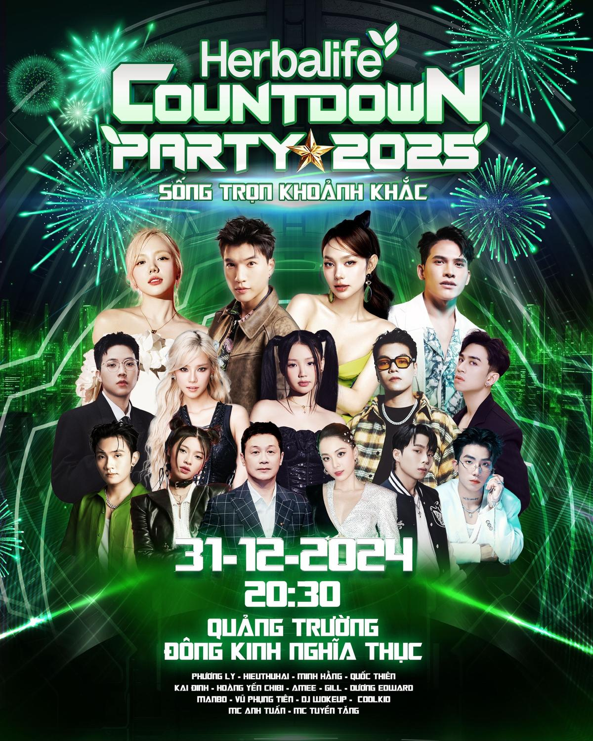 Cùng 'đu' các anh trai và chị đẹp siêu hot tại Herbalife Countdown Party 2025 giữa lòng Hà Nội Ảnh 1