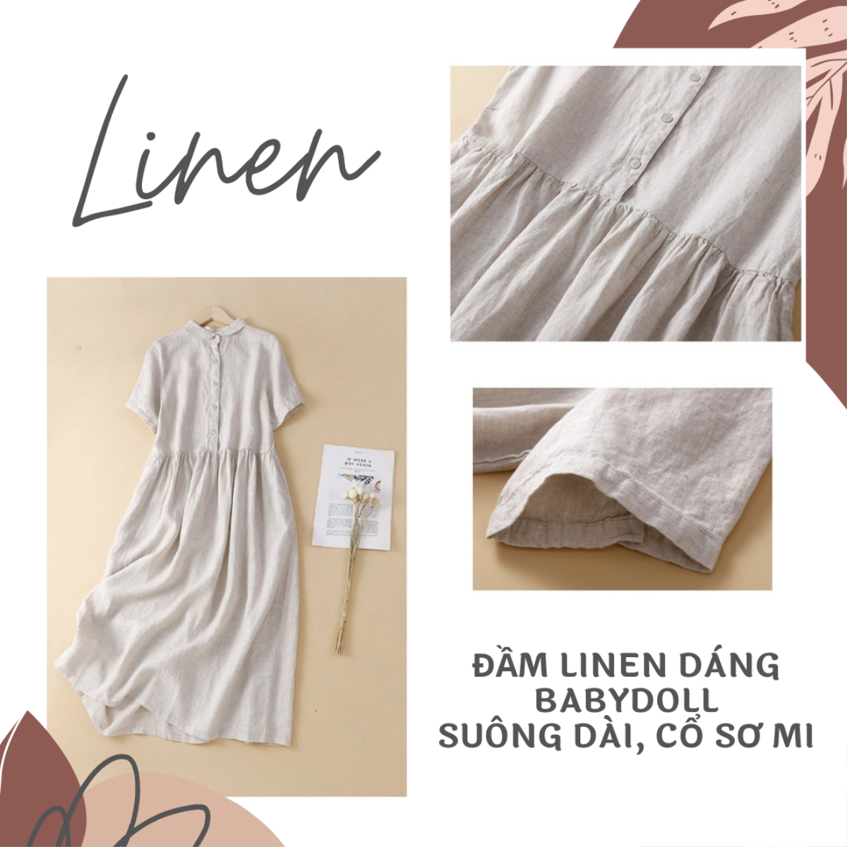 Trend linen lên ngôi mùa hè nóng, săn ngay những mẫu đầm vừa thanh lịch và thoáng mát Ảnh 2