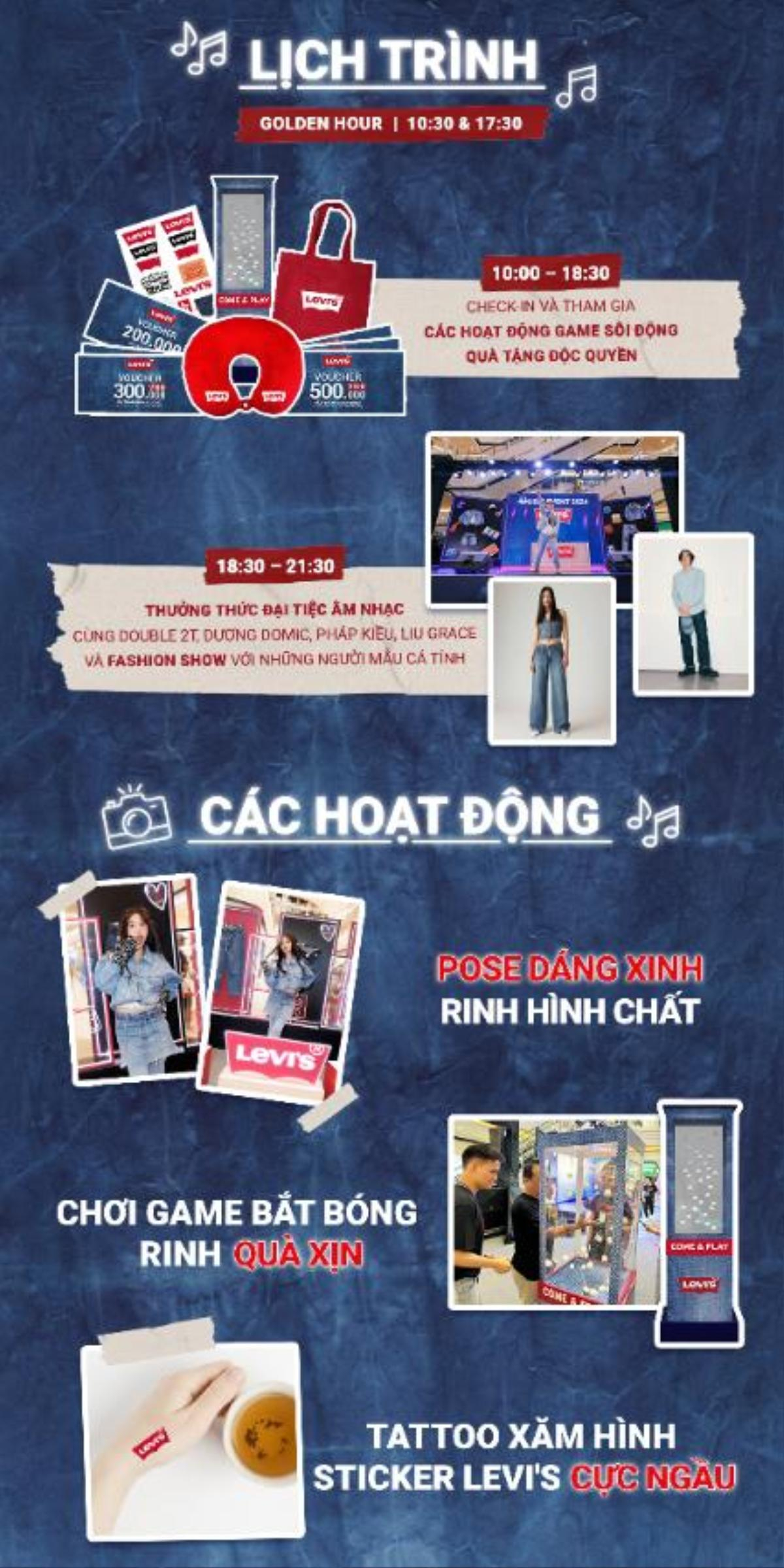 Lễ hội âm nhạc LEVI'S MUSIC EVENT 2024 bùng nổ cùng Double 2T, Dương Domic, Pháp Kiều tại SaiGon Centre Ảnh 9