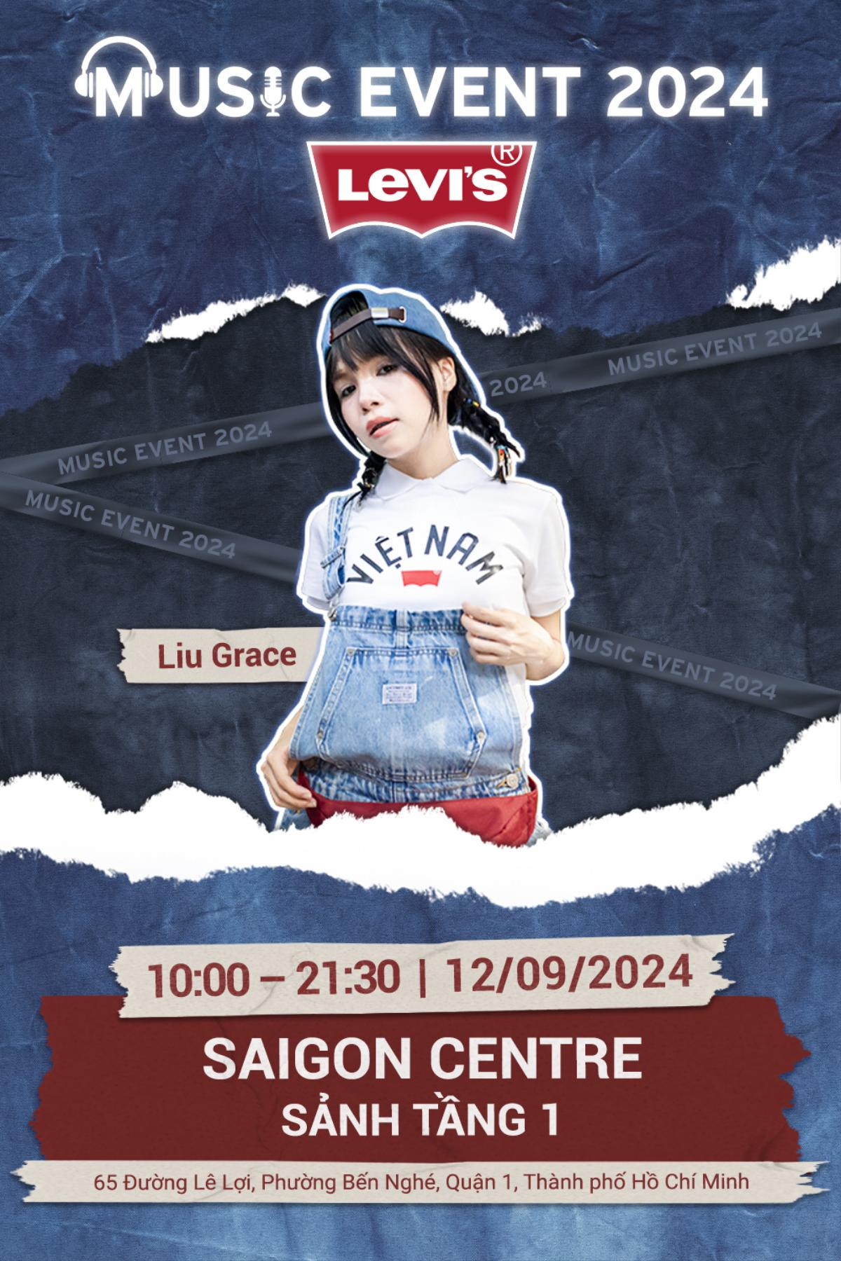 Lễ hội âm nhạc LEVI'S MUSIC EVENT 2024 bùng nổ cùng Double 2T, Dương Domic, Pháp Kiều tại SaiGon Centre Ảnh 5