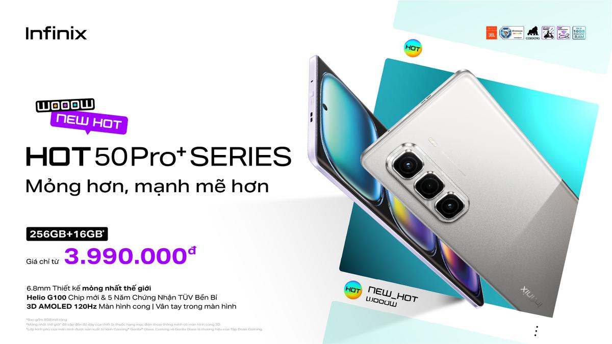 Infinix HOT 50 Pro+Series: Điện thoại màn cong mỏng nhất thế giới, chỉ dưới 5 triệu đồng Ảnh 1