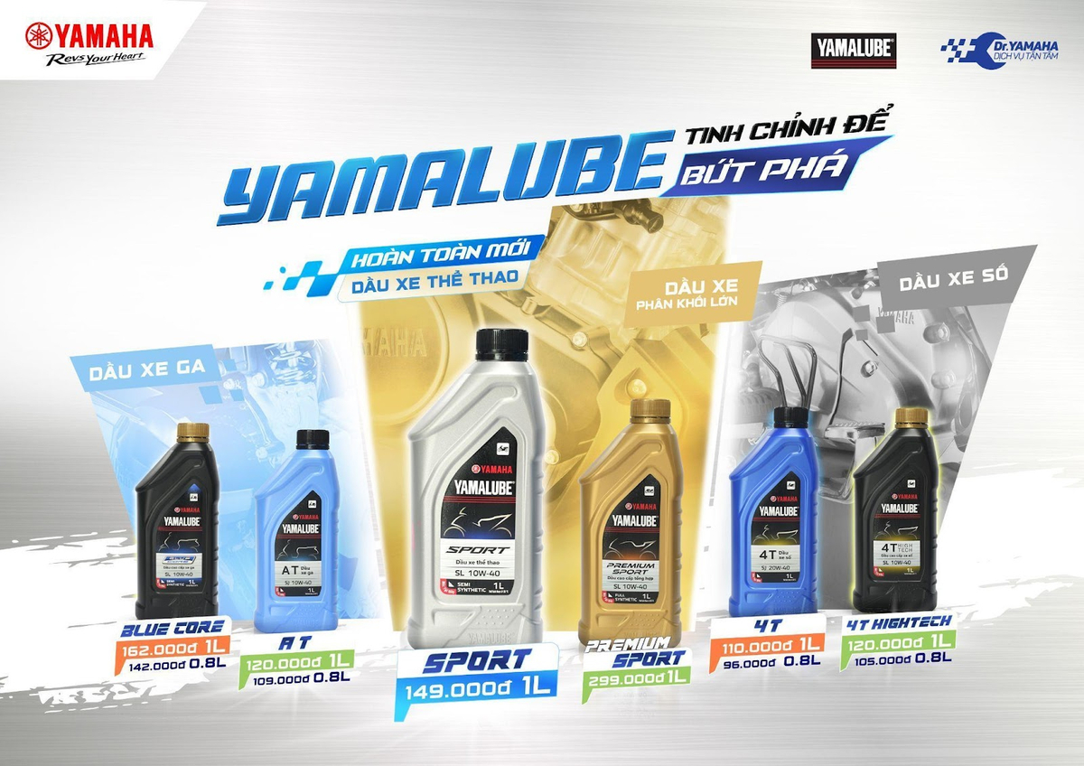 Dầu nhớt Yamalube giúp xe vận hành êm ái, bôi trơn và làm mát hiệu quả
