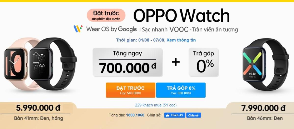 Đặt trước siêu phẩm OPPO Watch đầu tiên với “giá cực tốt”, độc quyền tại Thế Giới Di Động Ảnh 1