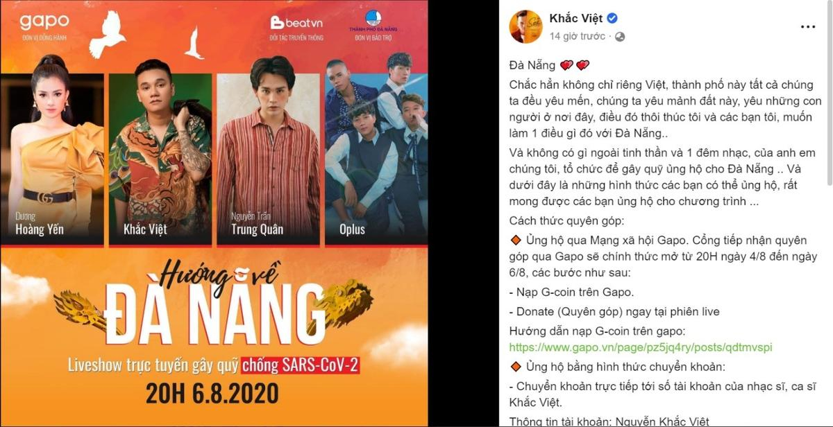 Dàn sao Việt có hẹn với fan tại liveshow gây quỹ 'Hướng về Đà Nẵng' Ảnh 3