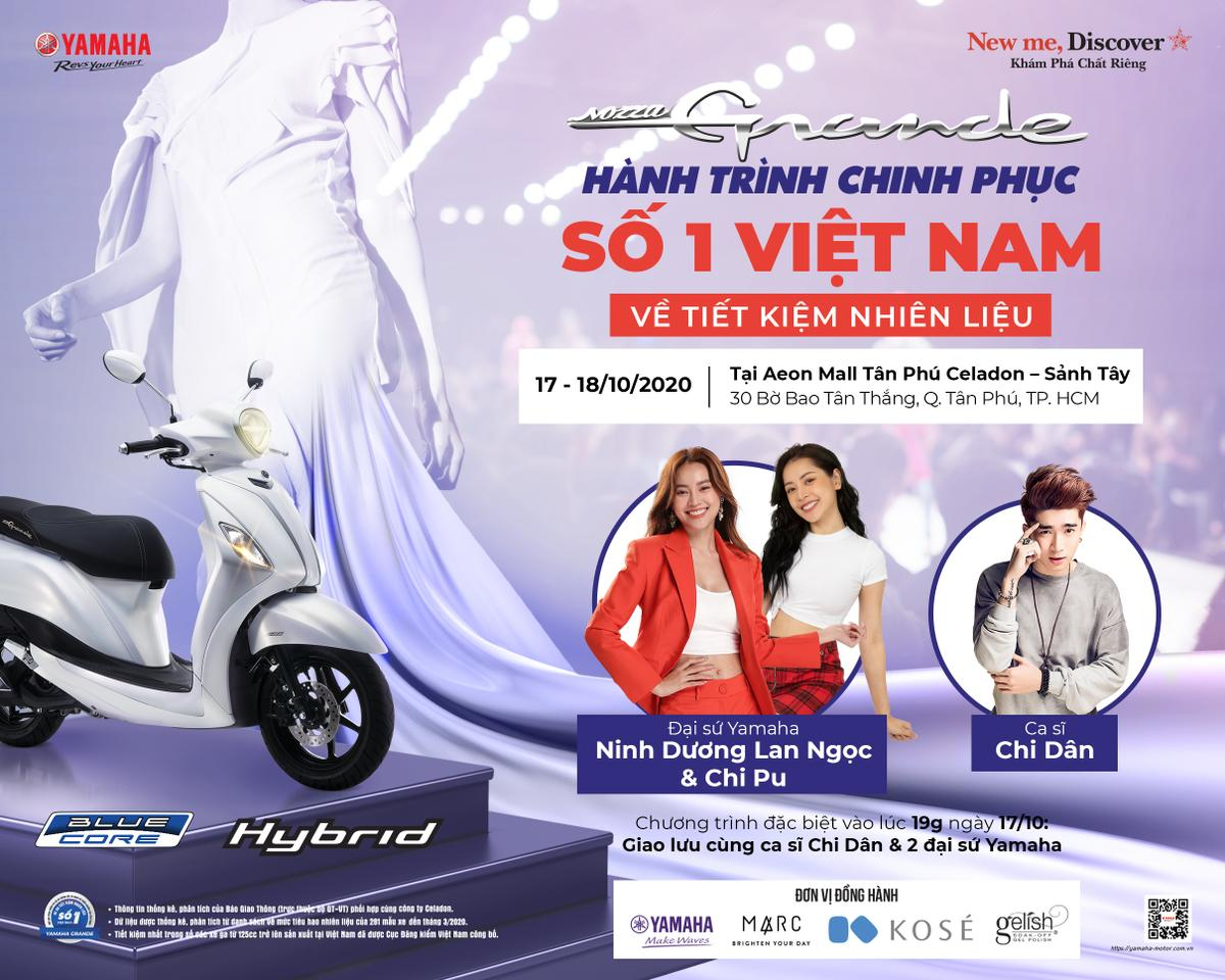 Ninh Dương Lan Ngọc và Chi Pu tụ họp tại Yamaha Grande Fashion Show mừng “Hành trình chinh phục số 1 Việt Nam về tiết kiệm nhiên liệu” của Yamaha Grande Ảnh 1