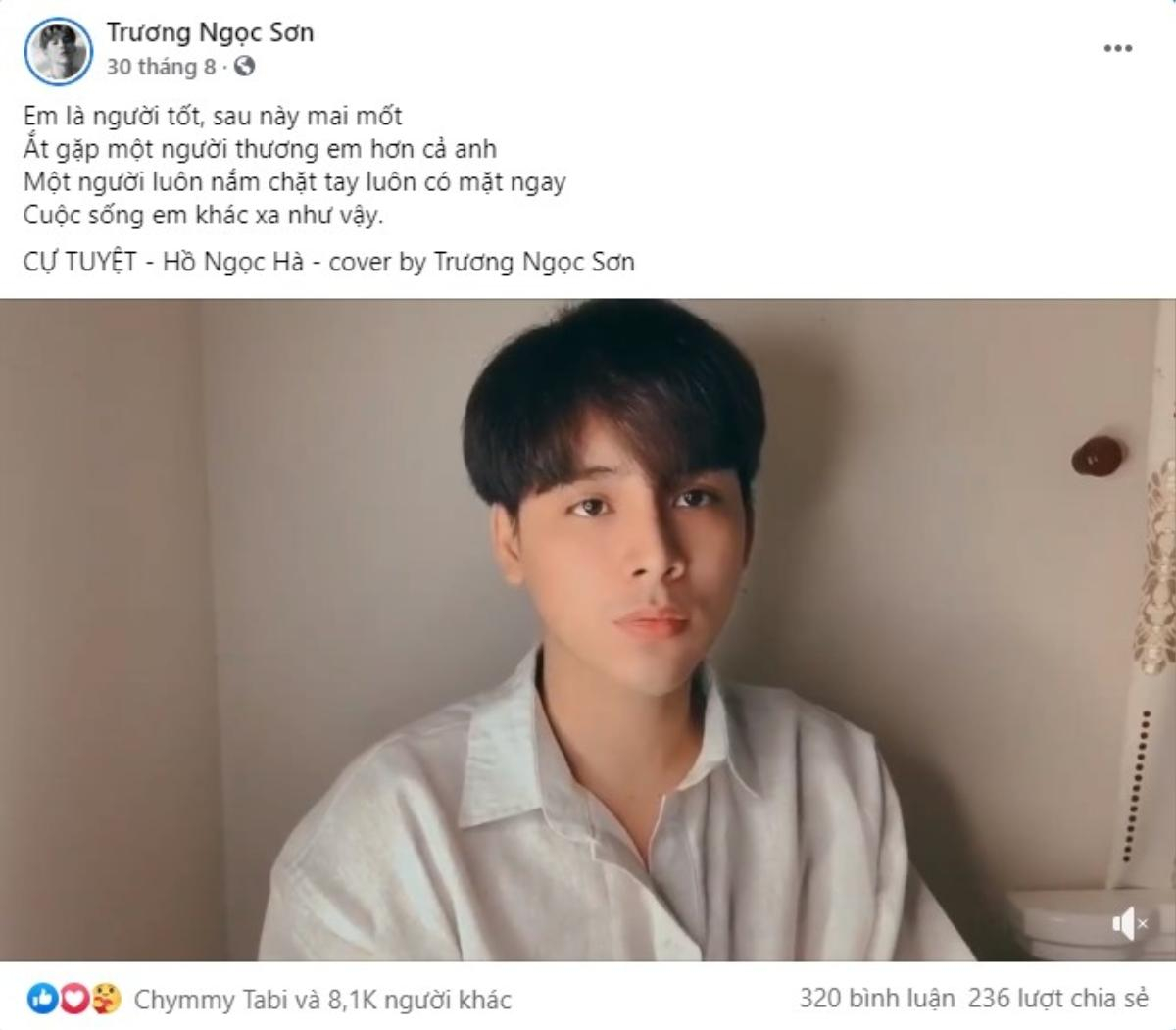 Cuộc sống đáng mơ ước của Trương Ngọc Sơn – chàng hotboy nổi tiếng với bản cover hit 'Cự tuyệt' của Hồ Ngọc Hà Ảnh 1