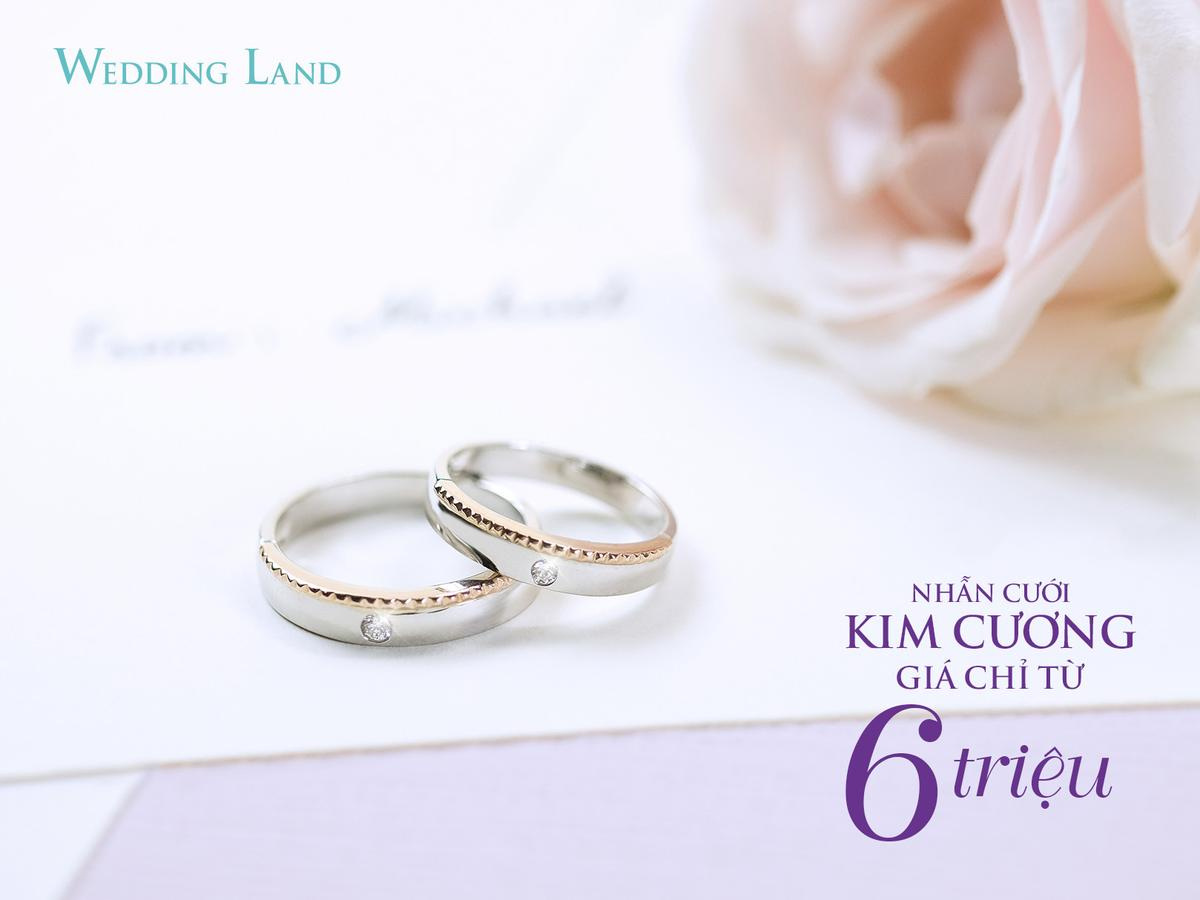 Mua nhẫn cưới kim cương tự nhiên Wedding Land giá chỉ từ 6 triệu đồng Ảnh 2