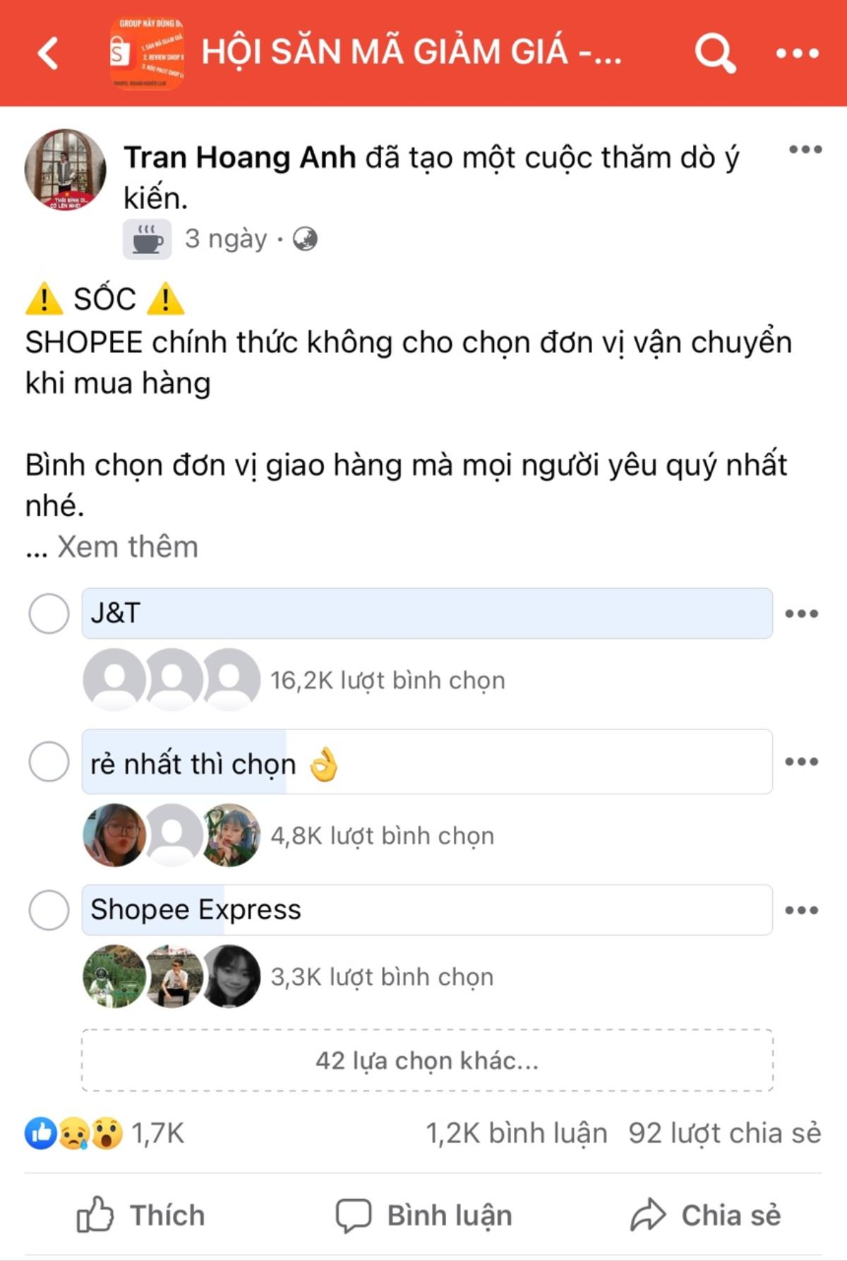 Đơn vị giao hàng nào được yêu thích nhất sau khi Shopee ngừng cho phép chọn đơn vị vận chuyển? Ảnh 1